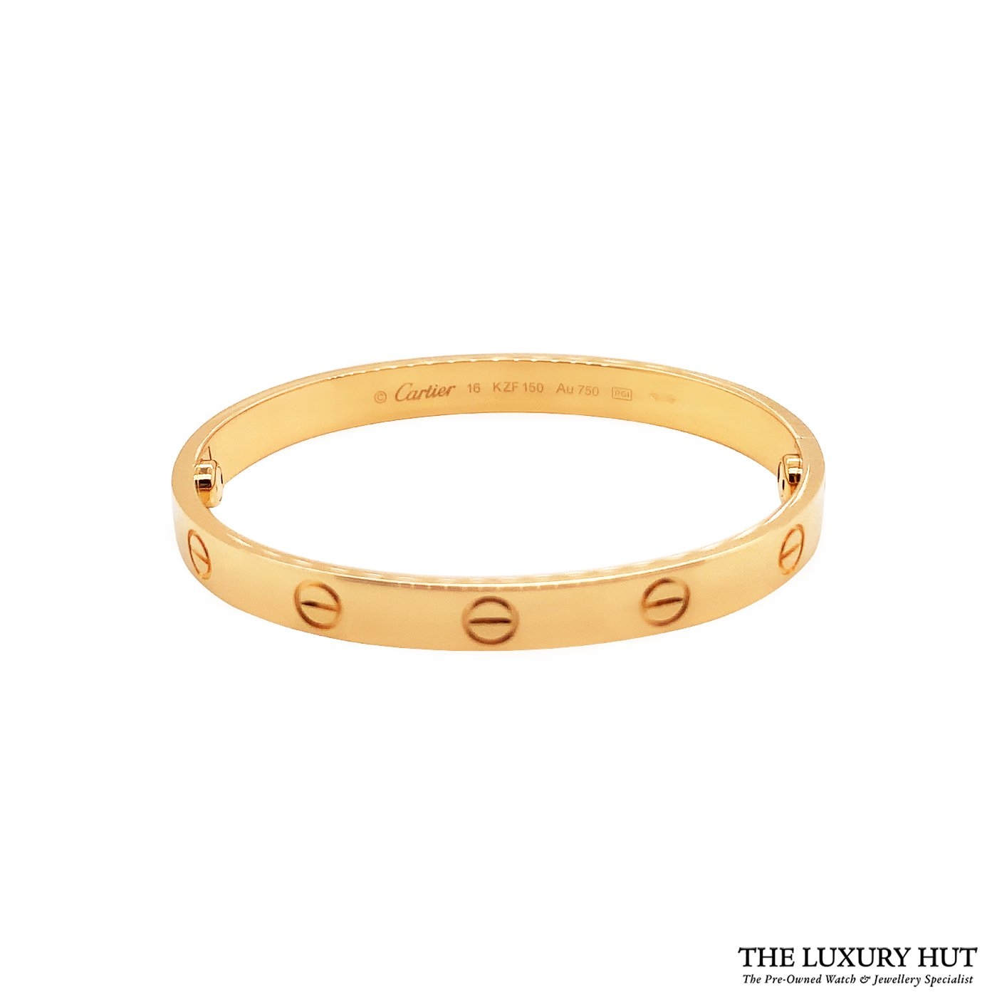 Cartier 18ct Yellow Gold Love Bracelet Size 16 - Shop The Luxury Hut