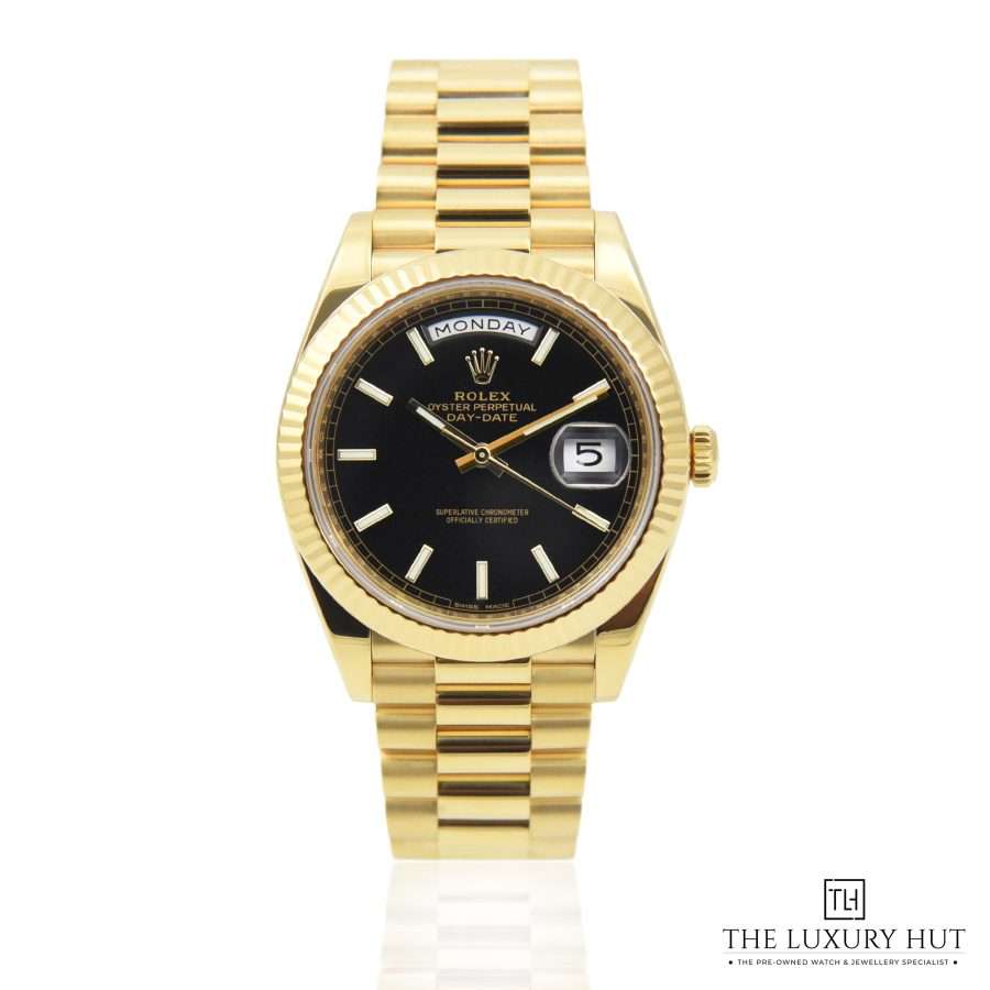 Rolex Day Date Gold Black Motif 50114 a