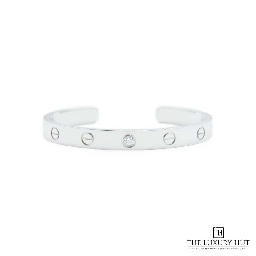 Cartier Love White Cuff Bangle 35017 a