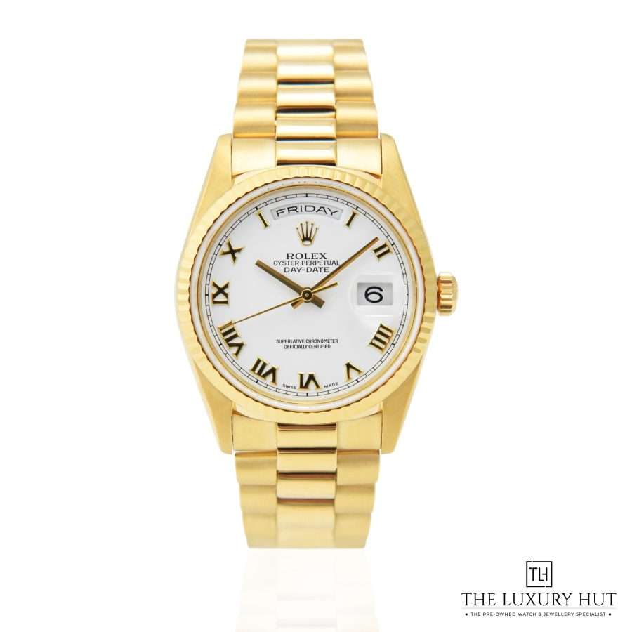 Rolex Day Date Yellow Gold White 50297 a