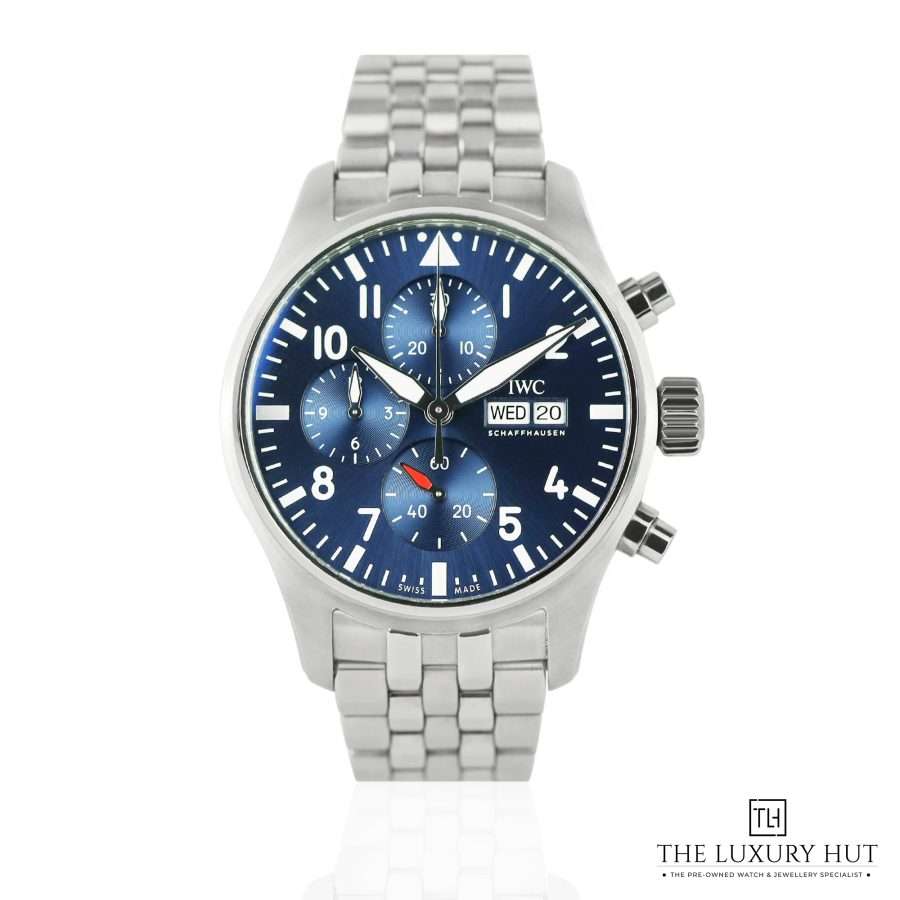 IWC Pilots Chronograph Steel Blue Dial 51076 a