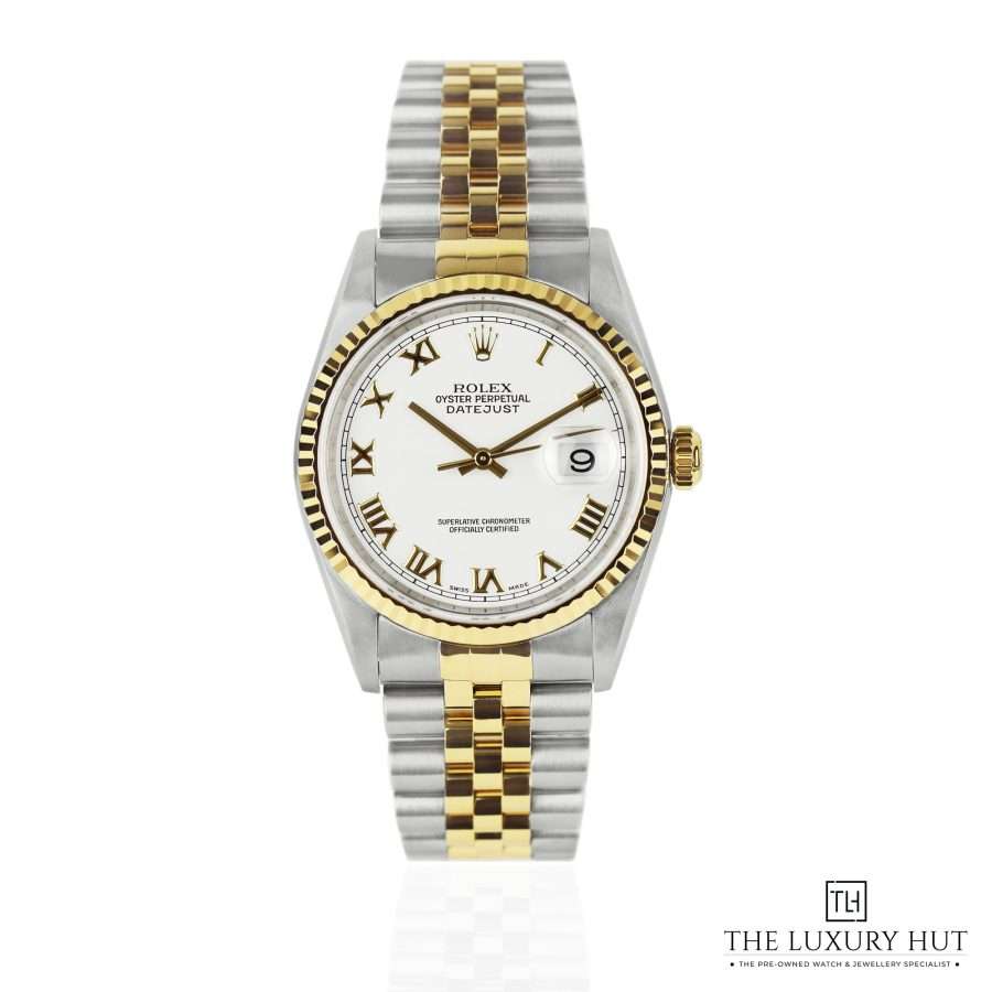 Rolex Datejust 36 Bi Metal White Roman 51089 a