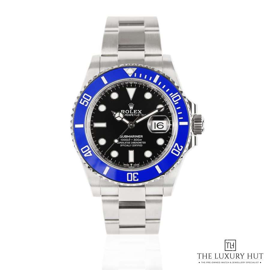 Rolex Submariner Date White Gold Black LB408 a