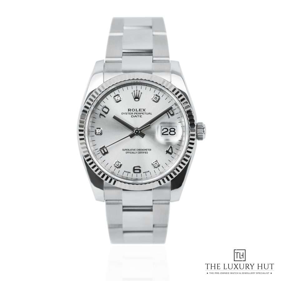 Rolex Oyster Perpetual Date 34mm Silver 51399 a