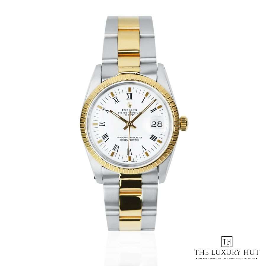 Rolex Oyster Perpetual Date White Dial 51394 a