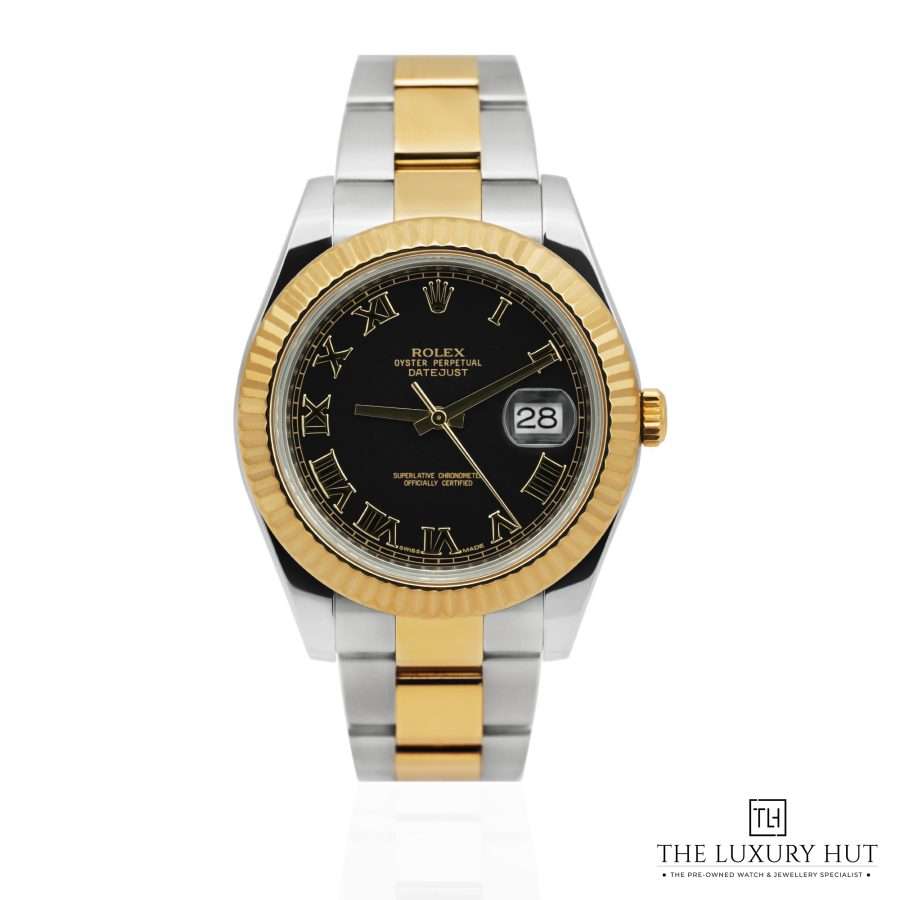 Rolex Datejust II 41mm Black Roman 51599 a