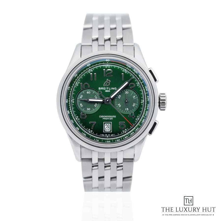 Breitling Premier Steel 42mm Green Dial 51650 a