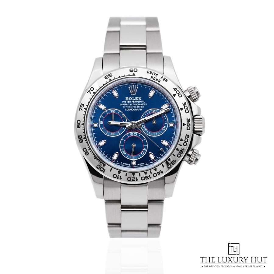 Rolex Daytona 18ct White Gold 40mm Blue LB614 a