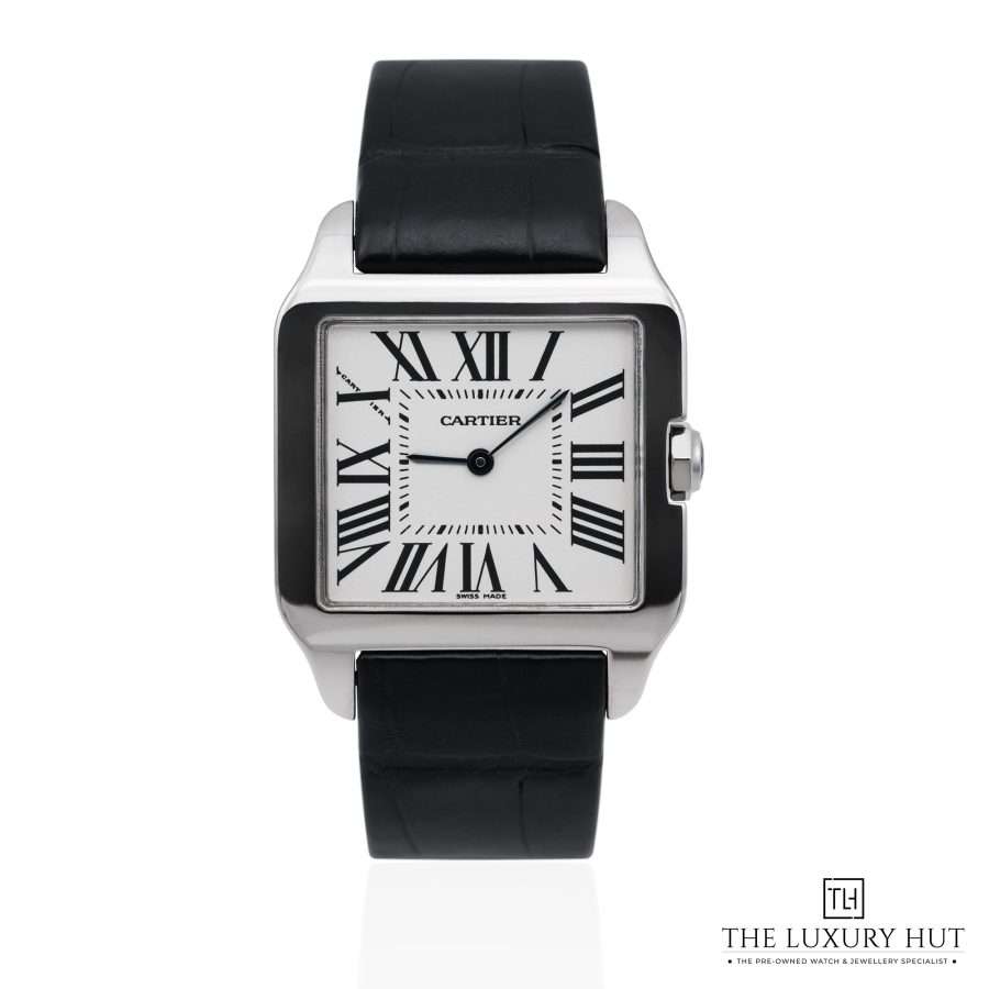 Cartier Santos Dumont White Gold Silver 52013 a