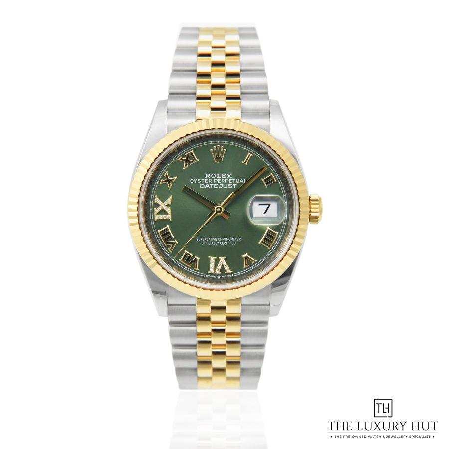 Rolex Datejust Bi Metal Olive Green 44033 a