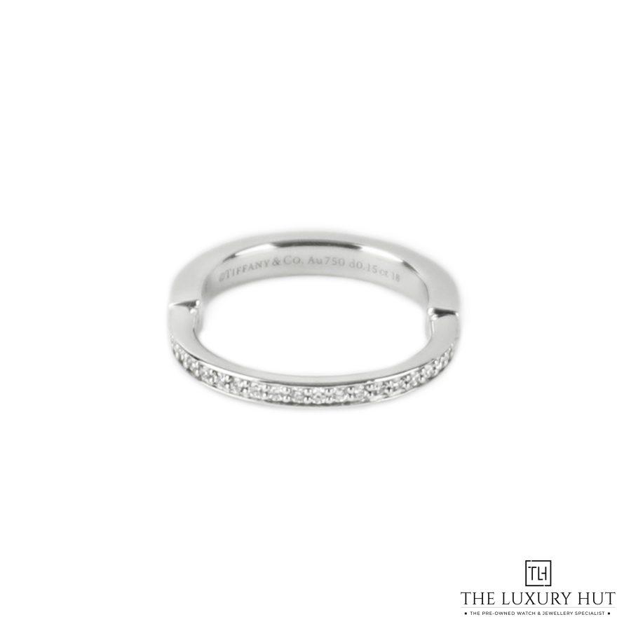 Tiffany White Gold Diamond Lock Ring 51035 a