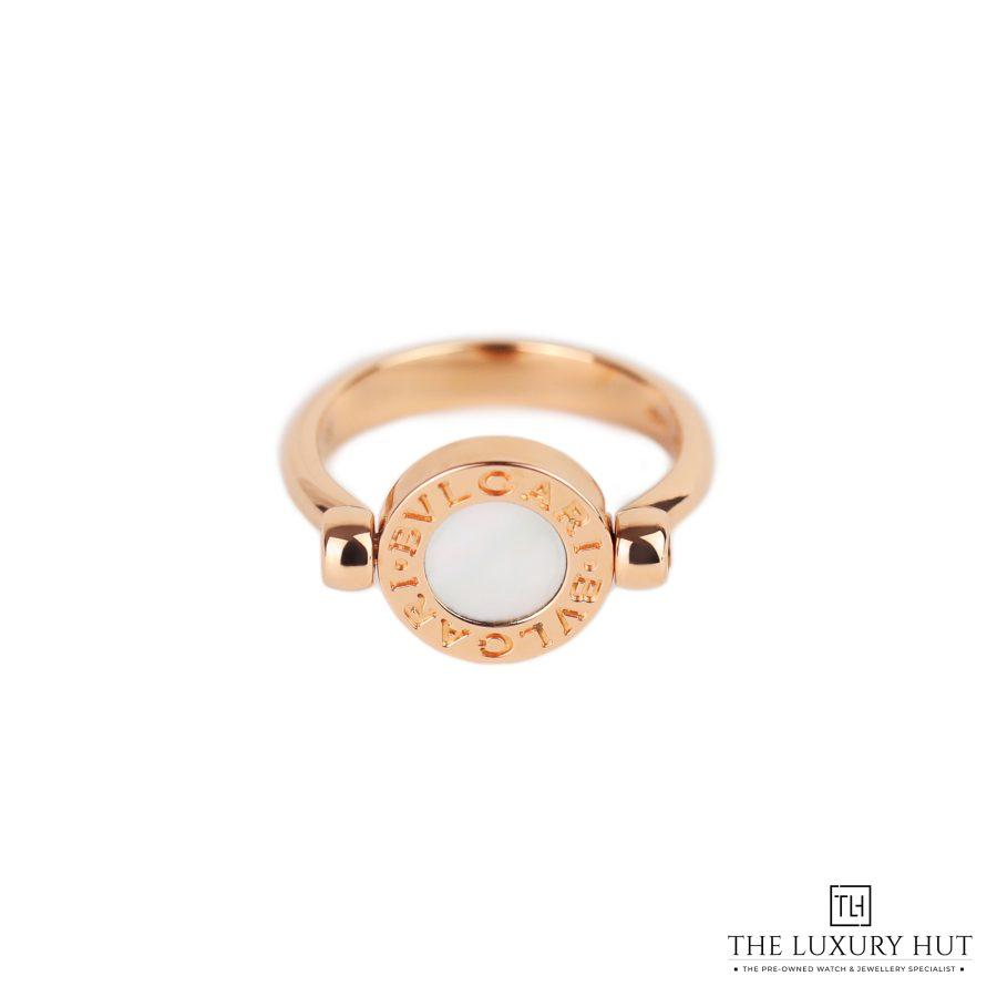 Bvlgari Rose Gold MOP Onyx Flip Ring 44102 a