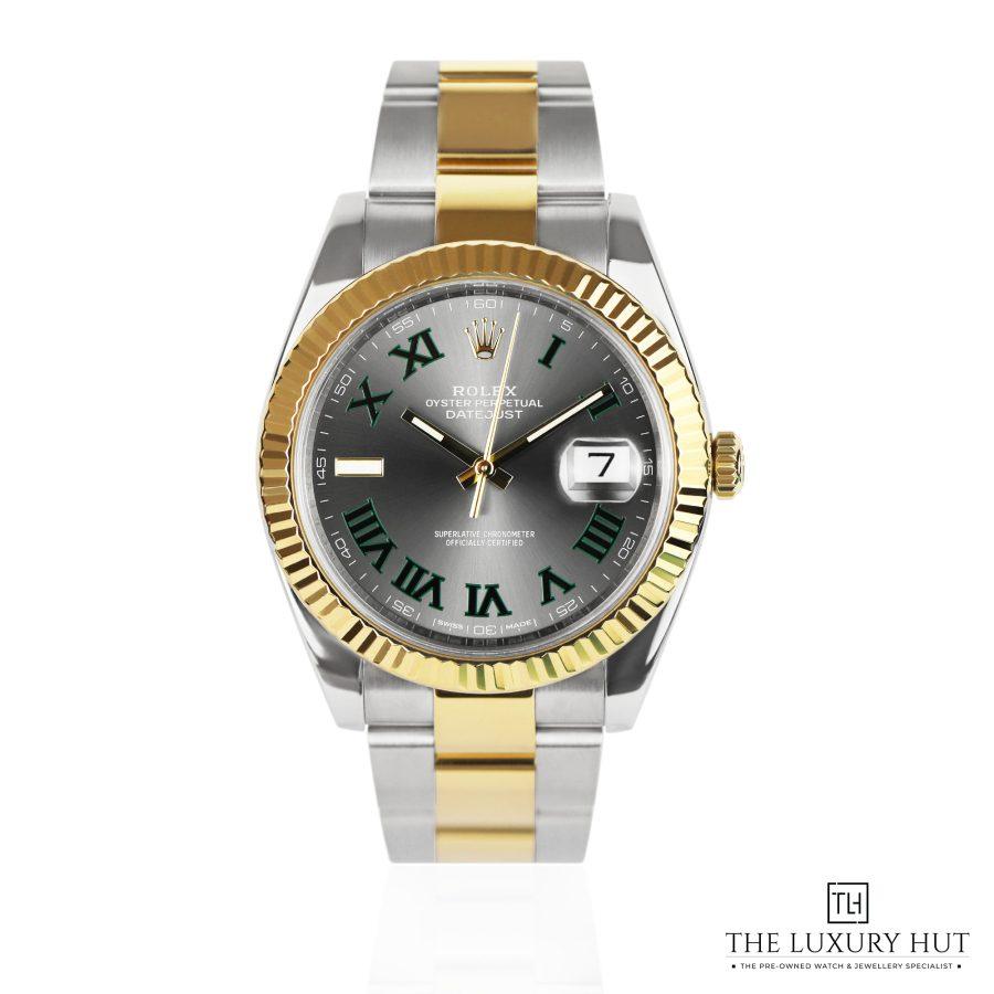Rolex Datejust Bi Metal Grey Wimbledon 51259 a