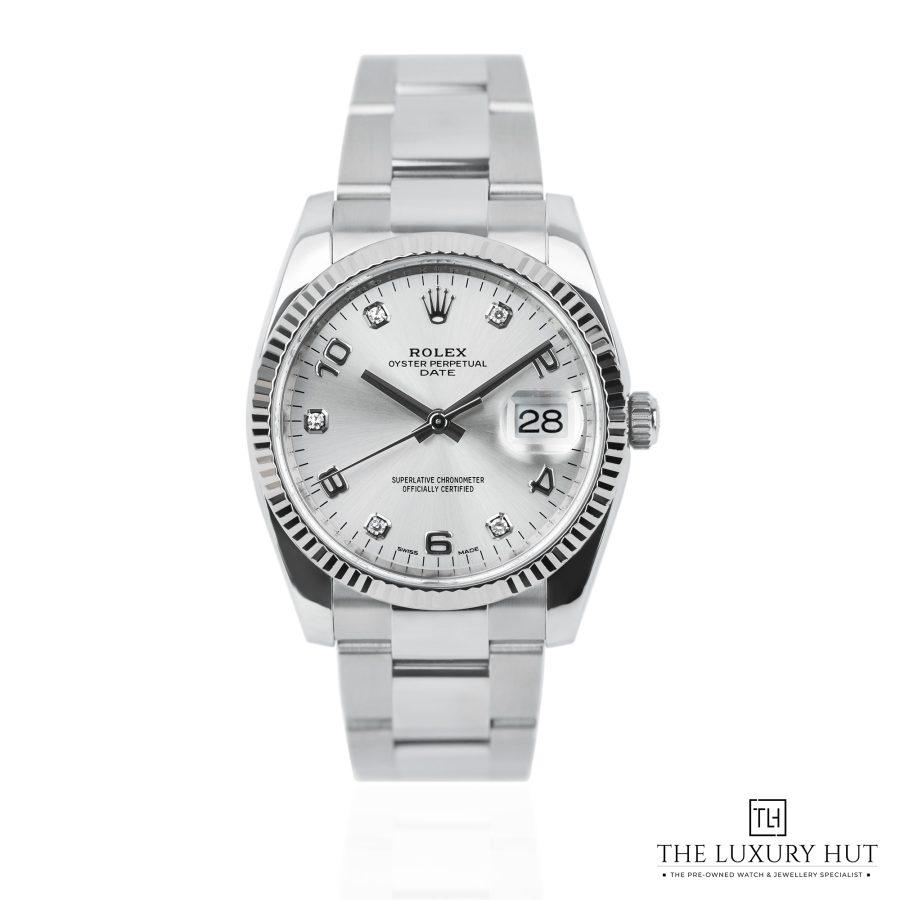 Rolex Oyster Perpetual Date 34mm Silver 51399 a
