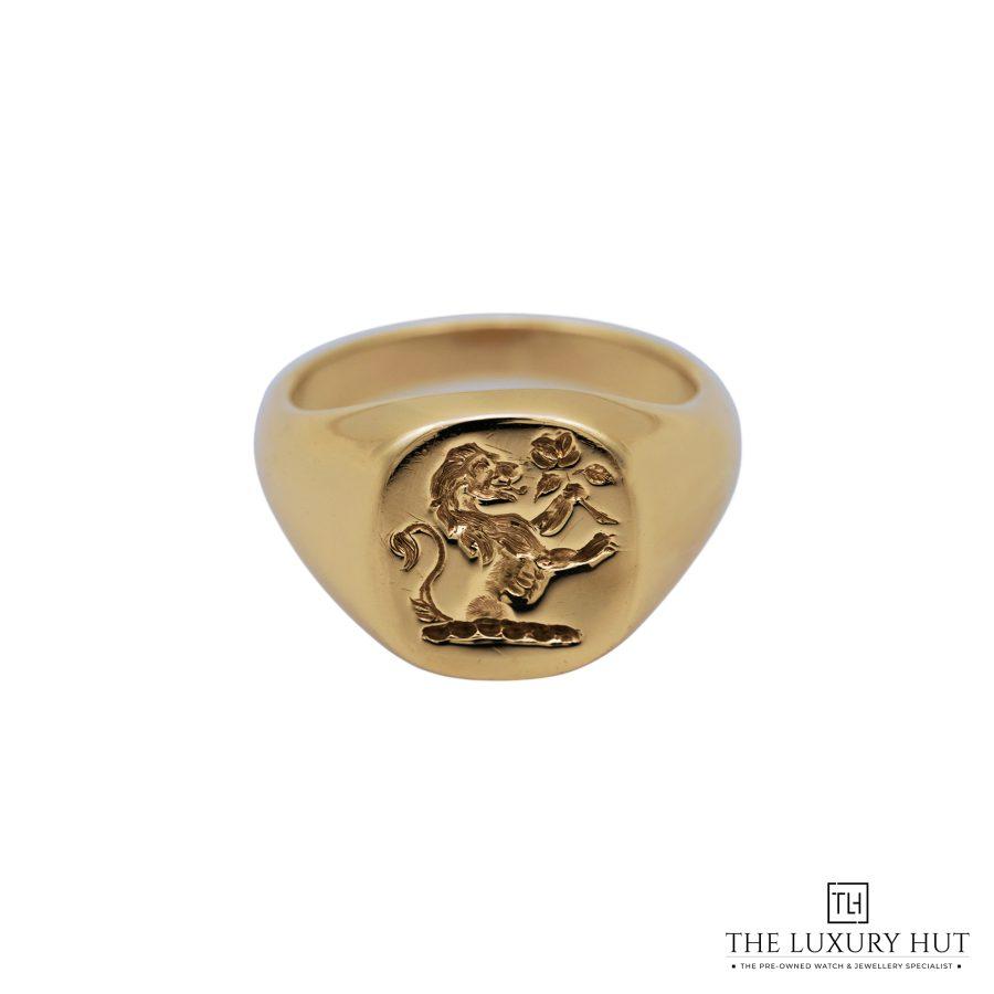 Deakin  Francis Gold Lion Signet Ring LB654 a