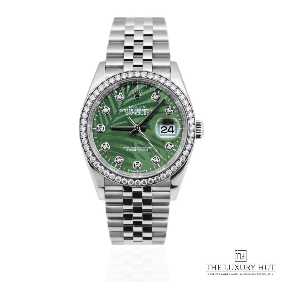 Rolex Datejust Green Palm Motif Diamond 52099 a