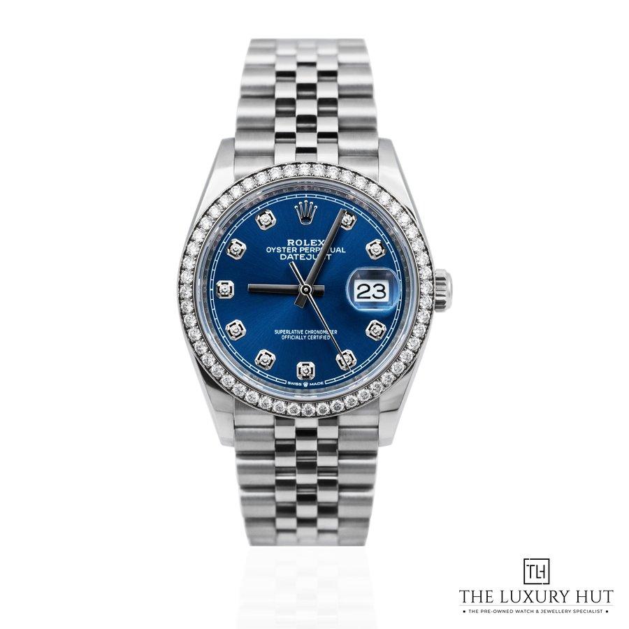 Rolex Datejust 36 Ref  126284RBR Steel   Gold Blue Diamond Dial