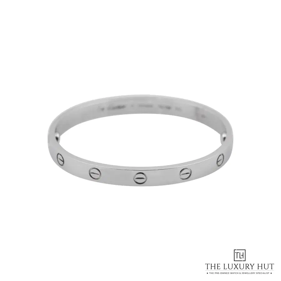 Cartier 18ct White Gold LOVE Bangle Classic Model Size 17