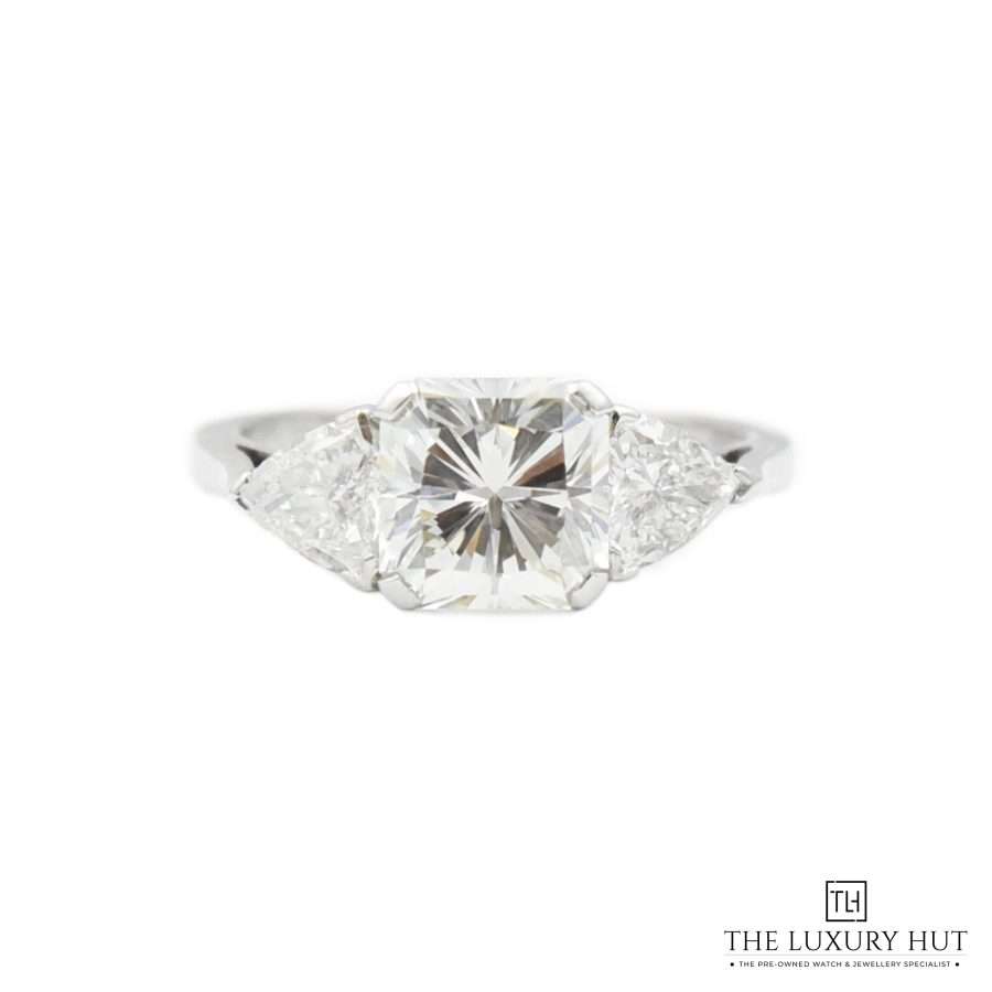Platinum Diamond Three Stone Ring 50303 a