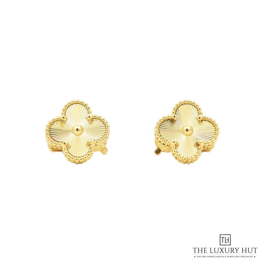 Van Cleef Yellow Alhambra Earrings 50482 a