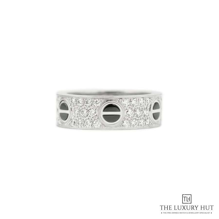 Cartier Love Ring Diamond Ceramic 50763 a