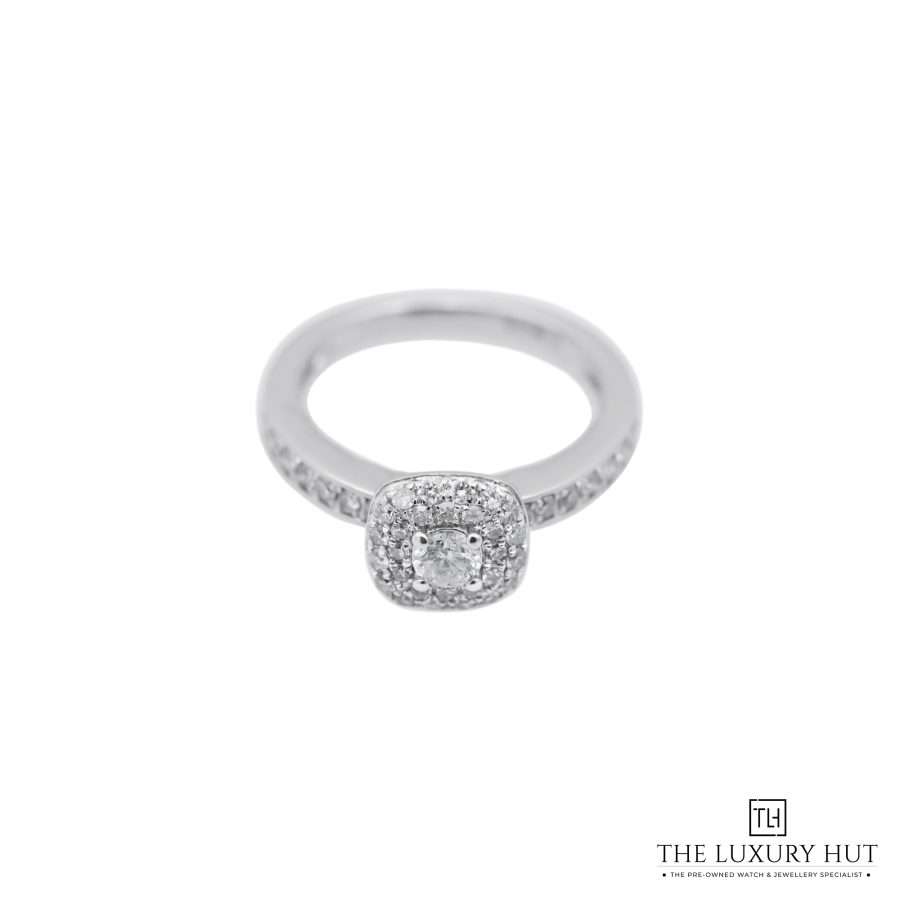 White Gold Diamond Halo Ring 32900 a