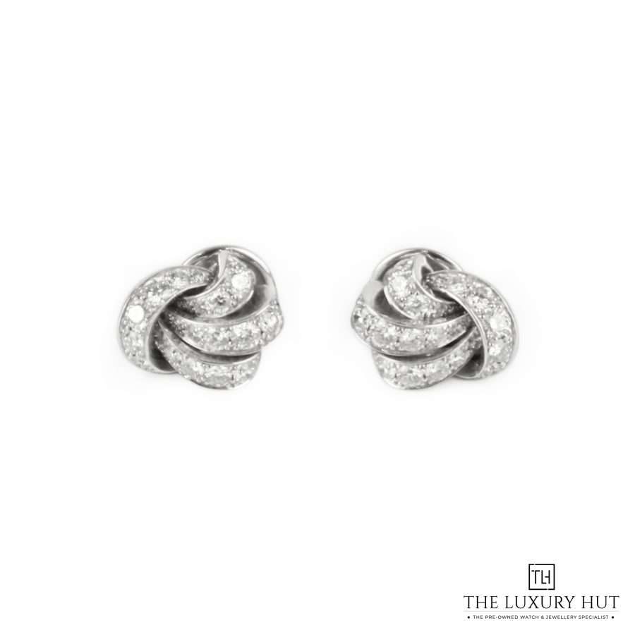 Graff Tildas Bow PaveDiamond Stud Earrings LB328 a
