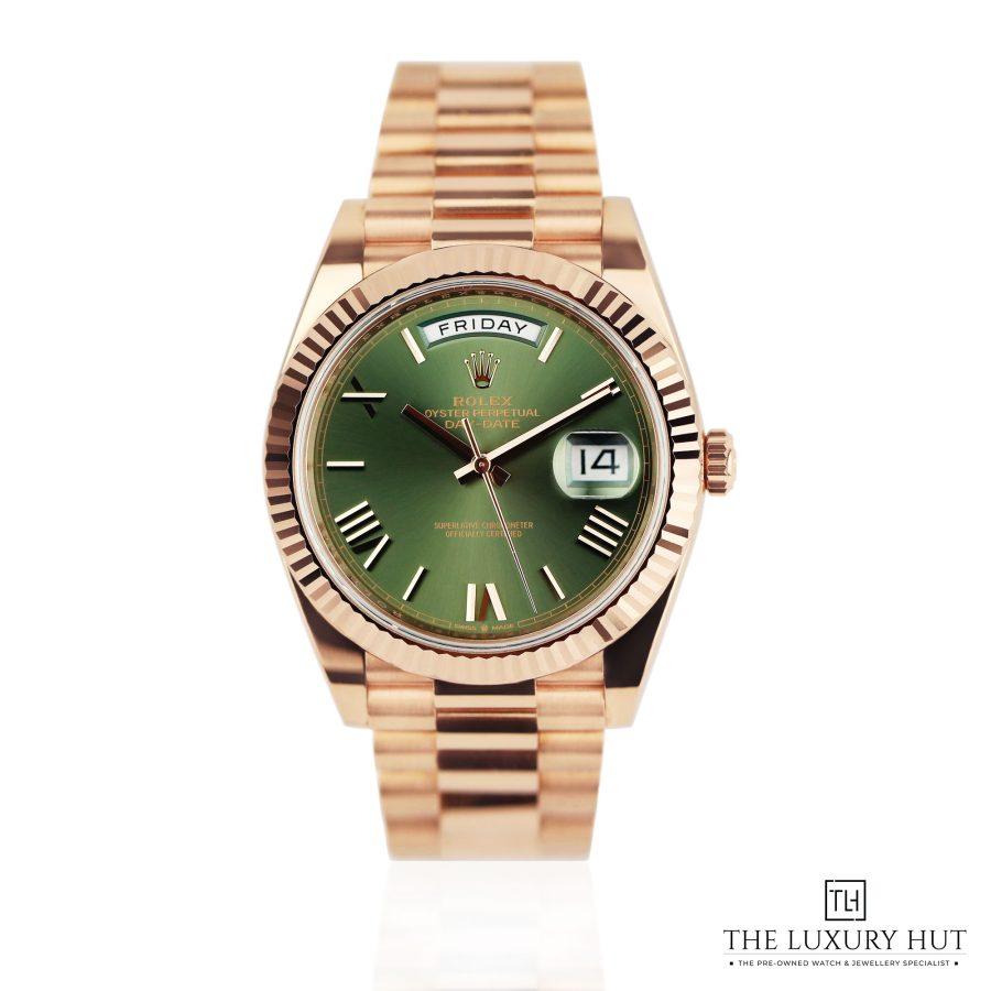 Rolex Day Date 40mm Everose Green LB342 a