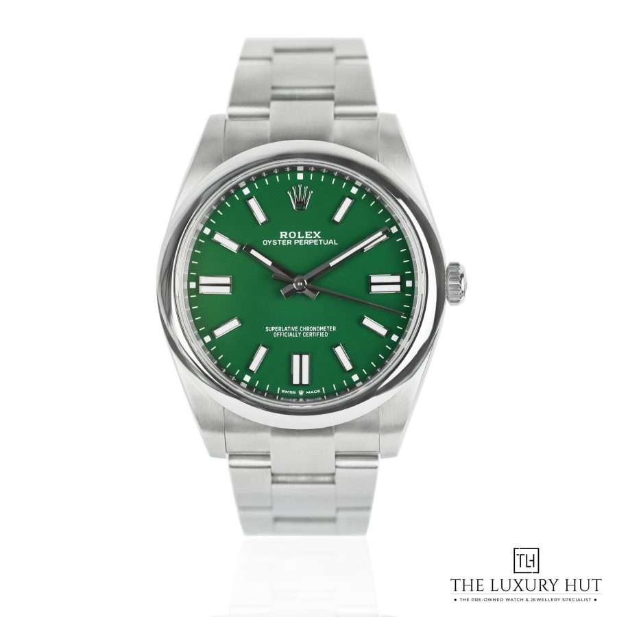 Rolex Oyster Perpetual 41mm Green Dial LB400 a