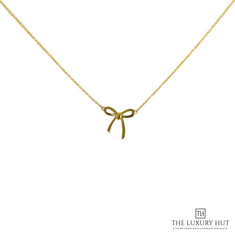 Tiffany Yellow Gold Ribbon Pendant LB398 a