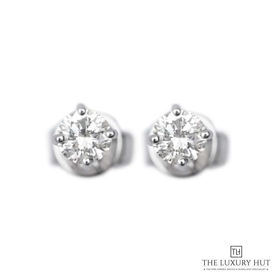 White Gold Diamond Stud Earring Update50476 dd
