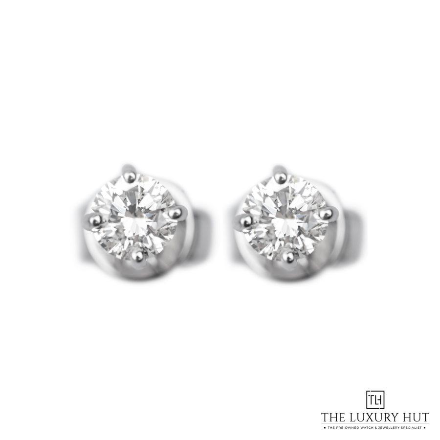 White Gold Diamond Stud Earring Update50476 dd