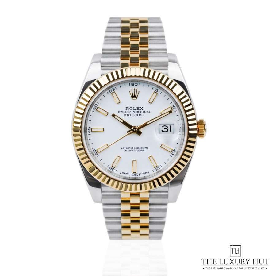 Rolex Datejust 41 Bi Metal White Dial 51258 a