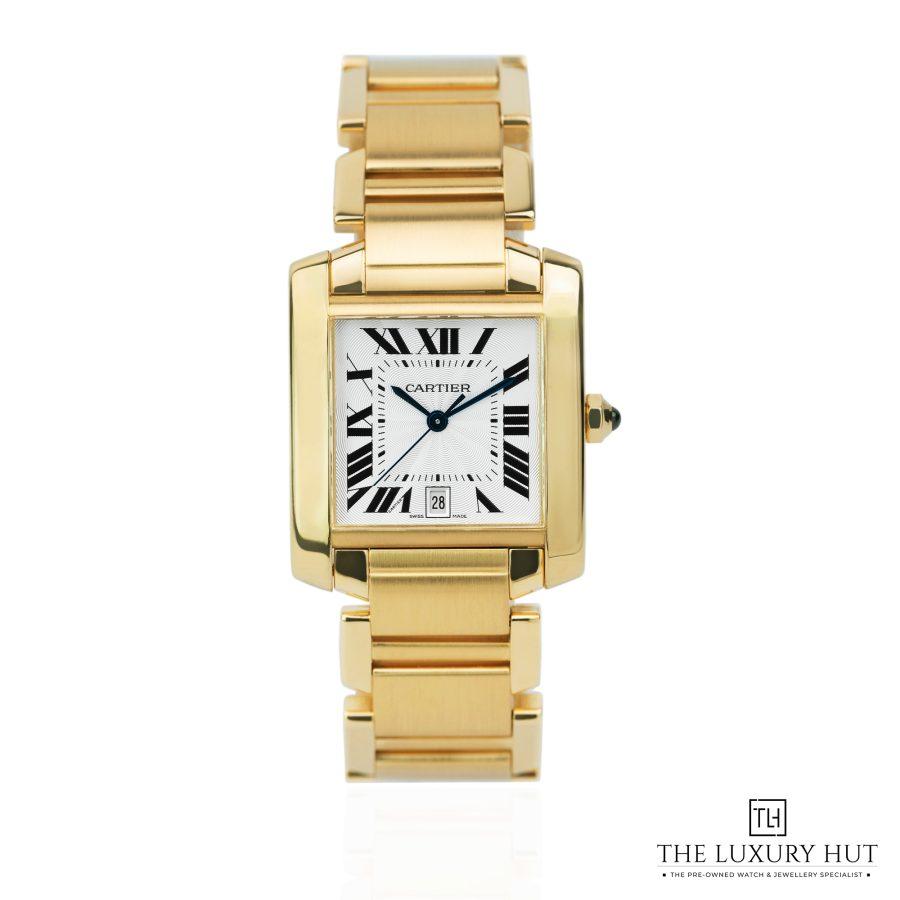 Cartier Tank Francaise Gold Silver Dial 51053 a
