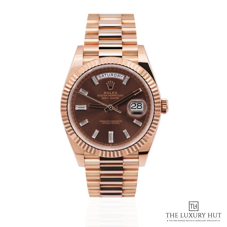 Rolex Day Date 40 Everose Chocolate Diamond 51571 a