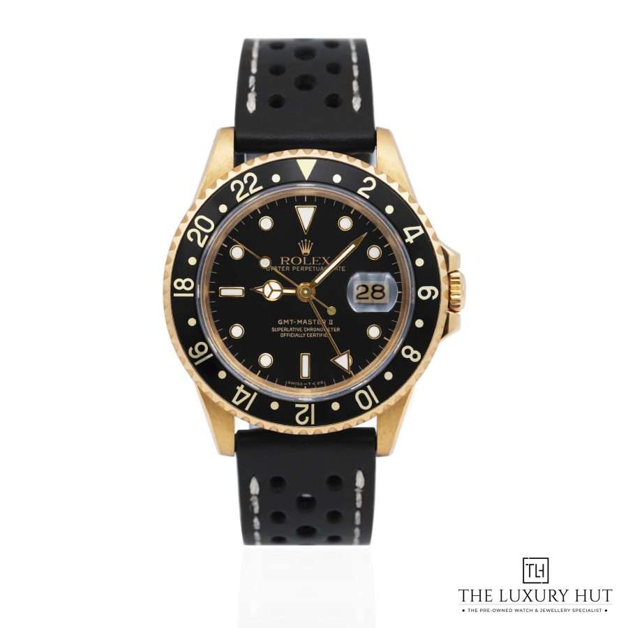 Rolex GMT Master II Yellow Gold Black 51640 a