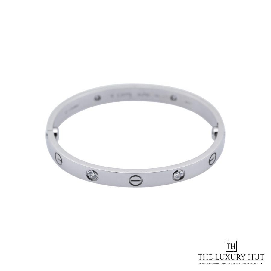 Cartier White Gold 4 Diamonds Love Bangle 51787 a