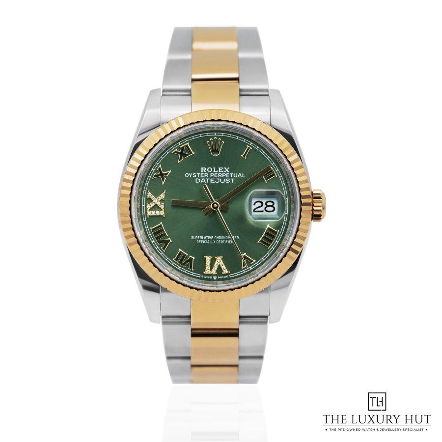Rolex Datejust 36 Bi Metal Olive Green Roman LB609a