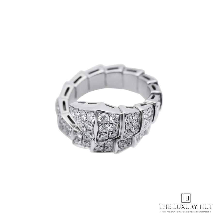 Bvlgari White Gold Serpenti Viper Diamond Ring 51759 a