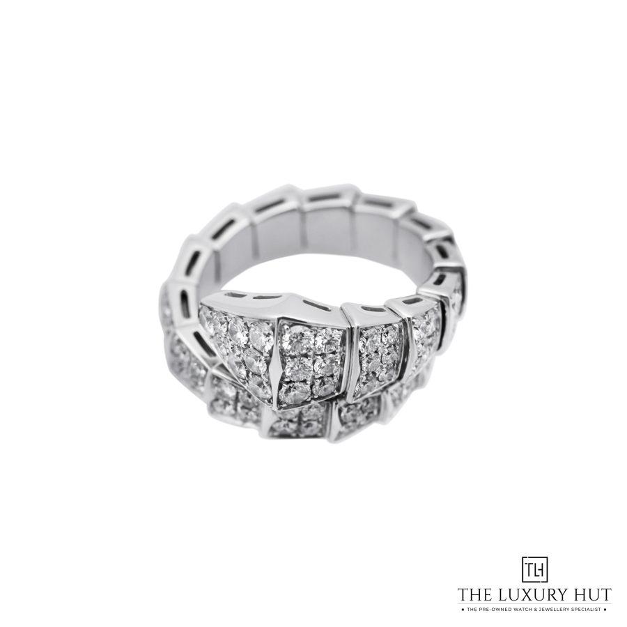Bvlgari White Gold Serpenti Viper Diamond Ring 51759 a