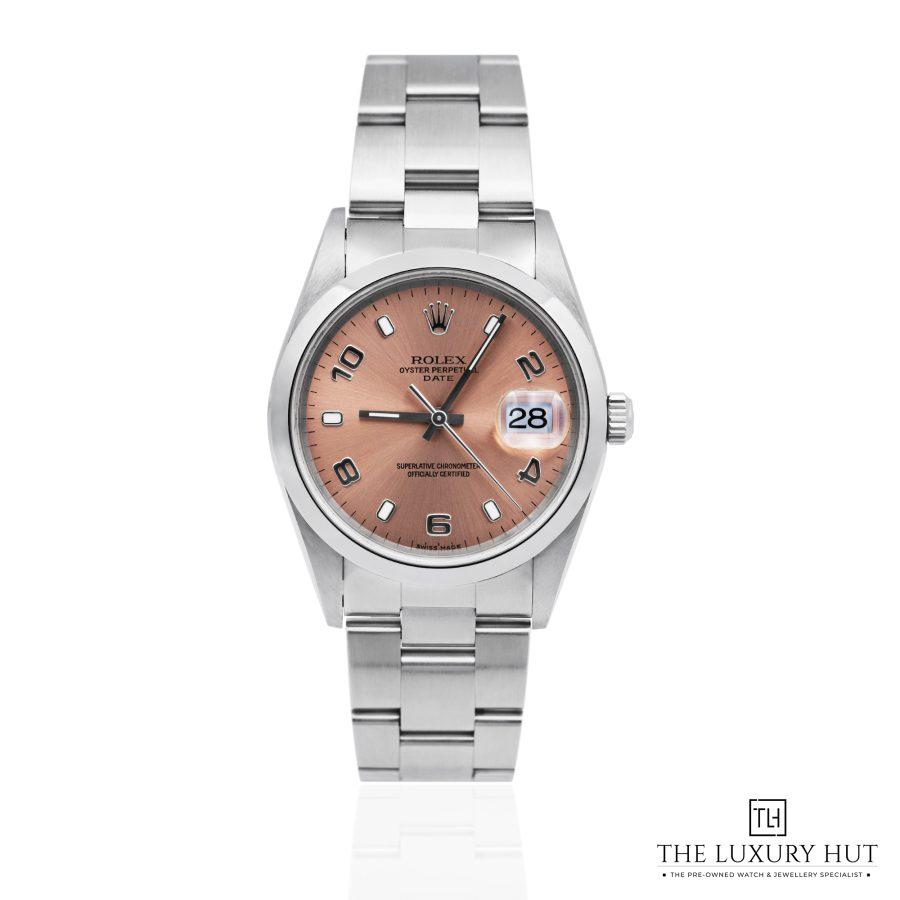 Rolex Oyster Perpetual Date Salmon Arabic 51825 a