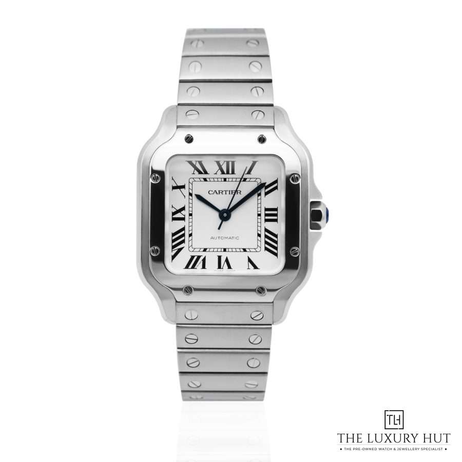 Cartier Santos De Cartier Medium Steel Silver Dial LB649 a