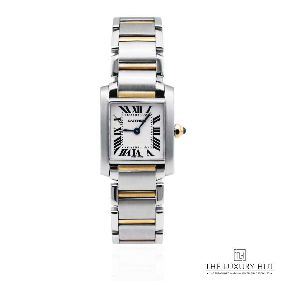 Cartier Tank Francaise Steel Gold White 51876 a