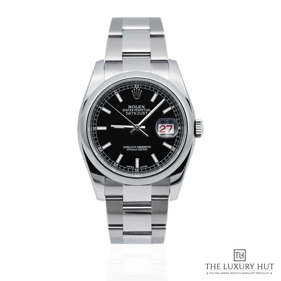 Rolex Datejust 36mm Steel Black Roulette 51956 a