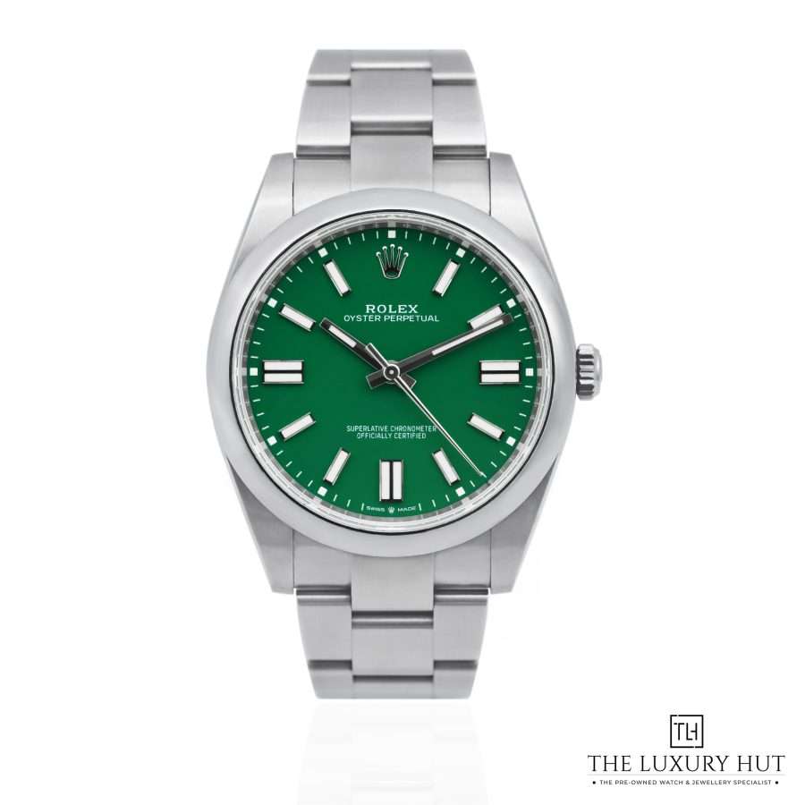Rolex Oyster Perpetual 41mm Steel Green Dial 52017 a
