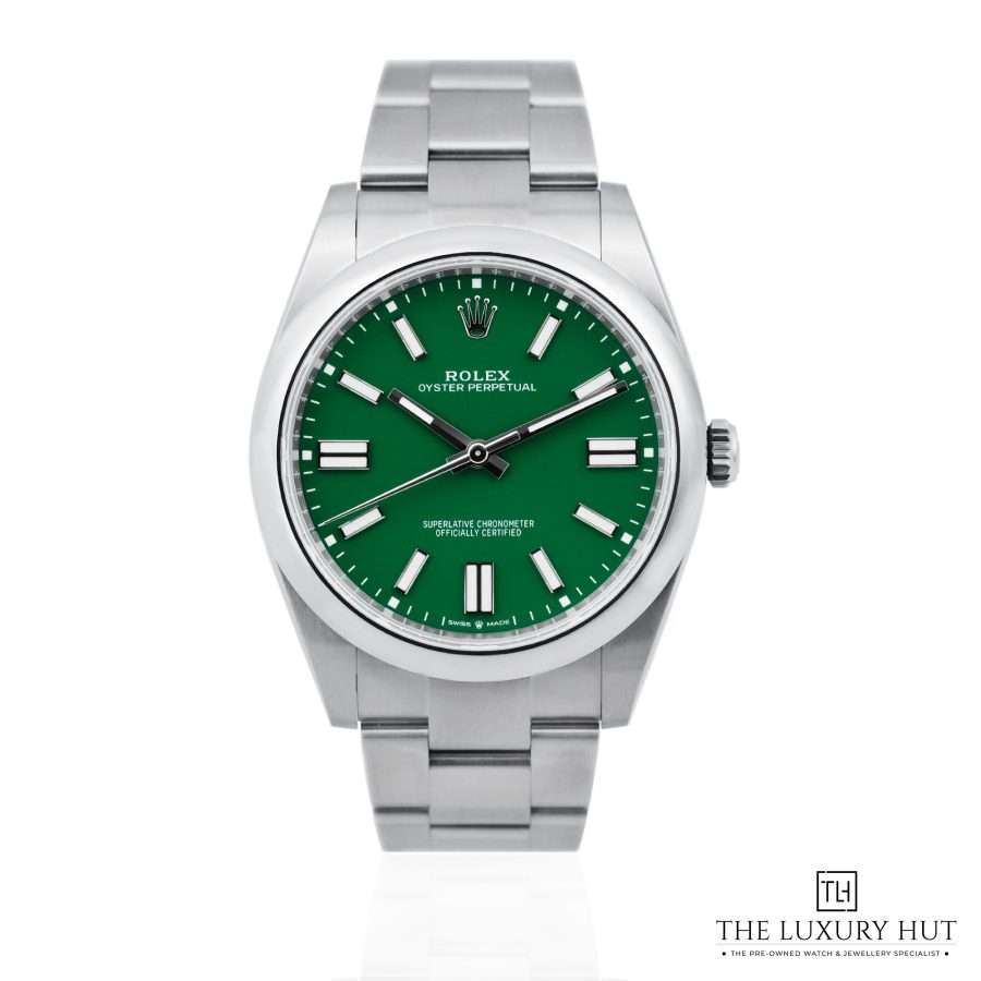 Rolex Oyster Perpetual Steel 41 Green Dial JC565 a
