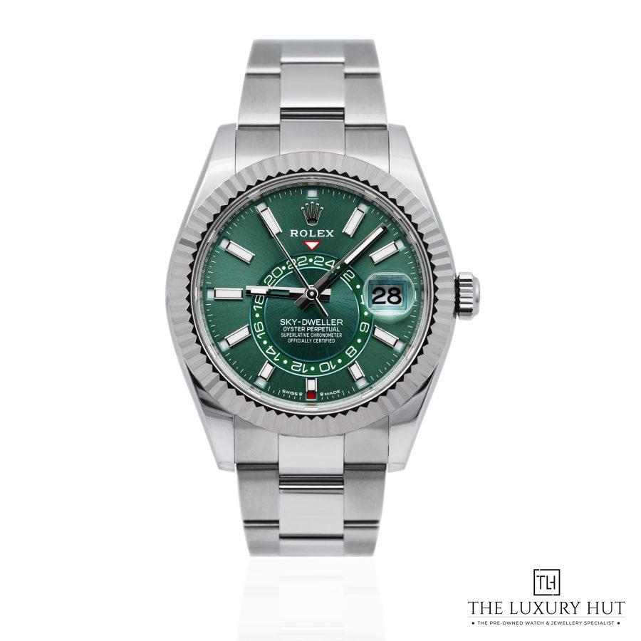 Rolex Sky Dweller Steel Gold 42 Mint Green 51928 aa1