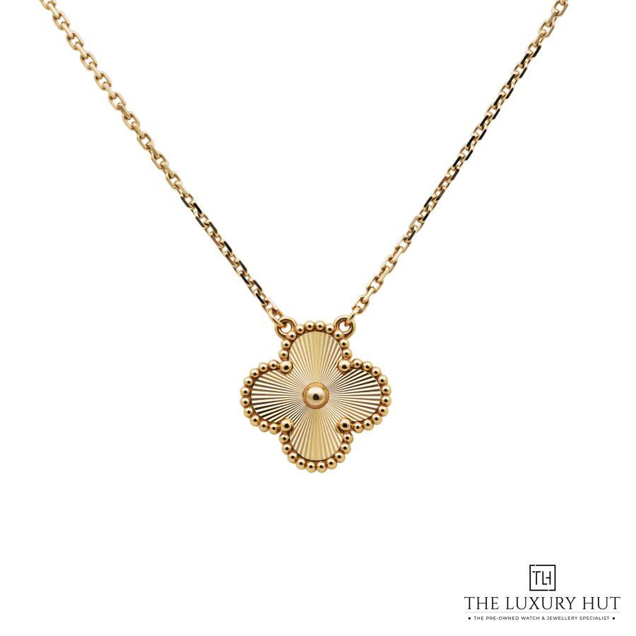 Van Cleef Arpels Gold Guilloch Pendant Necklace 52003 a