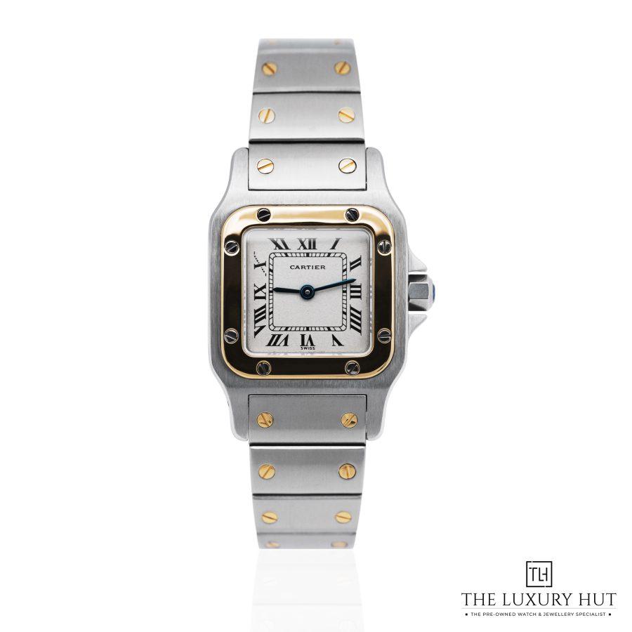 Cartier Santos Galbee Bi Metal Silver Roman 52056 a