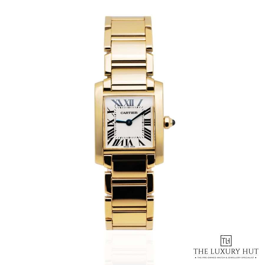 Cartier Tank Francaise 18ct Yellow Gold White 52014 a